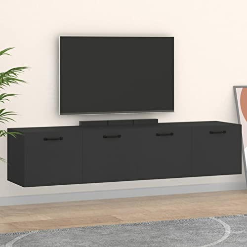 ShGaxin Wandschränke, 2 Stück, Wohnzimmermöbel, TV-Möbel, schwebender Tisch, Wandschrank, TV-Schrank, Sperrholz, Schwarz, 60 x 36,5 x 35 cm ShGaxin Wandschränke, 2 Stück, Wohnzimmermöbel, TV-Möbel, schwebender Tisch, Wandschrank, TV-Schrank, Sperrholz, Schwarz, 60 x 36,5 x 35 cm von ShGaxin