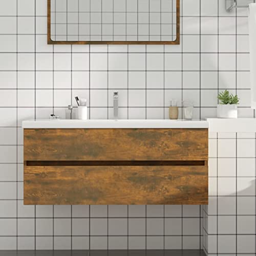 ShGaxin Waschbeckenschrank Räuchereiche 100x38,5x45 cm Holzwerkstoff, Waschbeckenunterschrank, Badunterschrank Waschbecken, Waschbecken Unterschrank, Badmöbel, Waschbeckenunterschran ShGaxin Waschbeckenschrank Räuchereiche 100x38,5x45 cm Holzwerkstoff, Waschbeckenunterschrank, Badunterschrank Waschbecken, Waschbecken Unterschrank, Badmöbel, Waschbeckenunterschran von ShGaxin