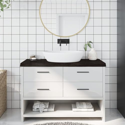ShGaxin Waschtischplatte Dunkelgrau 120x50x6 cm Massivholz Behandelt, Arbeitsplatte, Waschtischplatte, Bürotischplatte ShGaxin Waschtischplatte Dunkelgrau 120x50x6 cm Massivholz Behandelt, Arbeitsplatte, Waschtischplatte, Bürotischplatte von ShGaxin