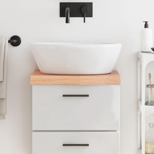 ShGaxin Waschtischplatte Hellbraun 40x40x6 cm Massivholz Behandelt, Arbeitsplatte, Holzplatte, Schreibtischplatte, Waschtischplatte, Küchenarbeitsplatte - 3156094 von ShGaxin