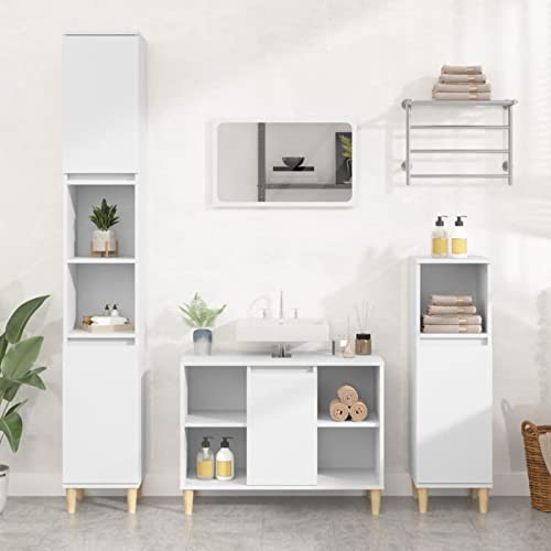 ShGaxin Waschtischunterschrank Sperrholz Weiß 80x33x60 cm Badschrank Waschtisch Unterschrank Waschtisch 821284 von ShGaxin