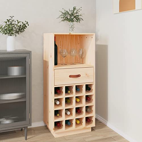 ShGaxin Weinregal Flaschenhalter Weinregal Weinregal aus Massivholz Kiefer 45x34x100cm von ShGaxin