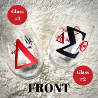 Delta Weingläser Ohne Stiel | Weinglas-Set Personalisierte Dst-Geschenke von ShaakiraJonesDesigns