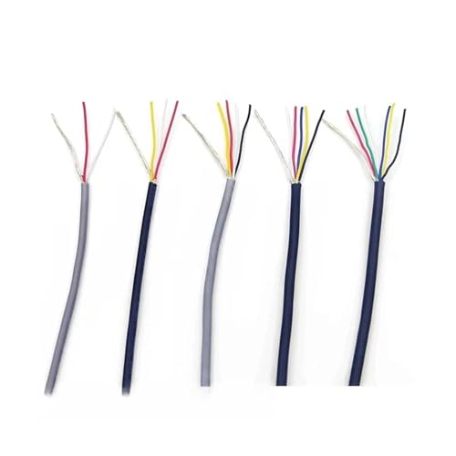 1 Stück 10 m 20 AWG UL2547 geschirmtes Kabel – 2, 3, 4-adriges PVC-isoliertes Audio-Lautsprecher- und Kopfhörerkabel(Black,10M-20WG (2CORES)) von ShaaoTng