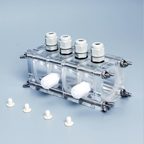 1 Stück hochtransparente Vierkammer-Brennstoffzellenkartuschen aus Acryl – 56 ml mikrobieller Brennstoffzellenreaktor mit PEM 1 Stück hochtransparente Vierkammer-Brennstoffzellenkartuschen aus Acryl – 56 ml mikrobieller Brennstoffzellenreaktor mit PEM von ShaaoTng