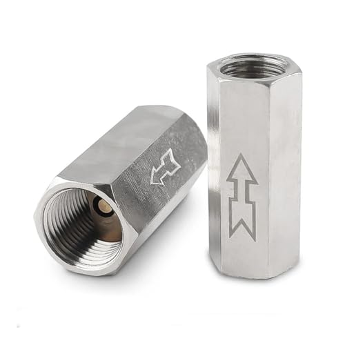 1 Stück pneumatisches Einweg-Rückschlagventil aus Messing mit Mehranschluss-Innengewinde – 1/8 Zoll, 1/4 Zoll, 3/8 Zoll, 1/2 Zoll BSPP(Cv15-1l2) von ShaaoTng