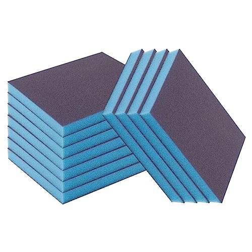 10 Stück wiederverwendbare Schleifschwammblöcke – Schleifschwämme mit zwei Körnungen for Polieren von Holz und Metall, Körnung 180–1000(600Grit) von ShaaoTng