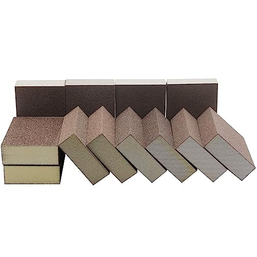 10-teiliges Nass-Trocken-Schleifschwamm-Set – Körnung 60–220 for Polieren von Holz, Metall, Glas und Möbeln(60grit) von ShaaoTng