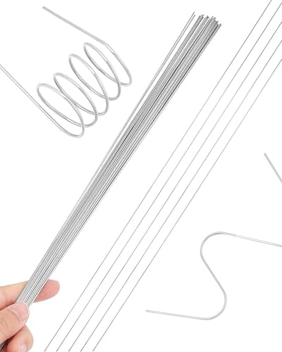 20-teiliges 50-cm-Sortiment an Federdrähten aus Edelstahl – 0,2–1,5 mm langlebiger harter Draht for Heimwerkerprojekte und Bastelarbeiten(0.9mm) von ShaaoTng
