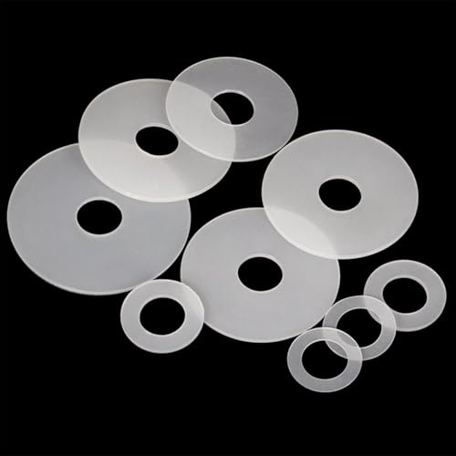 3 mm dicke flache Dichtungen aus Silikonkautschuk, 18–32 mm Innendurchmesser, Silikon-Unterlegscheiben for Bastelarbeiten, weißer O-Ring – 1 Stück(57x102x3mm) von ShaaoTng