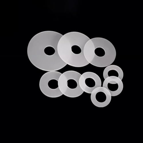 30-teiliger weißer Dichtungssatz aus Silikon mit flachen Unterlegscheiben – 1/1,5/2 mm Dicke for M4-M6 – Hochtemperaturbeständige, auslaufsichere Dichtungen(6x12x2) von ShaaoTng