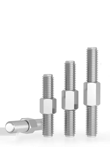 M6 M8 Doppelend-Gewindestangen – langlebige Stange mit positivem und negativem Gewinde, 40 mm und 90 mm Stehbolzen, 2 Stück SS(M6x50mm) von ShaaoTng