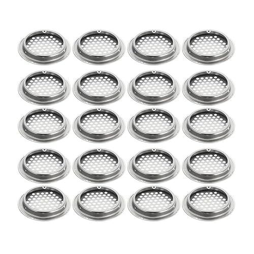 SS-Lüftungsgitter-Lochstopfen – 20er-Pack for Heimwerker, kompatibel mit Kleiderschränken, Schuhschränken(D 35 mm) von ShaaoTng