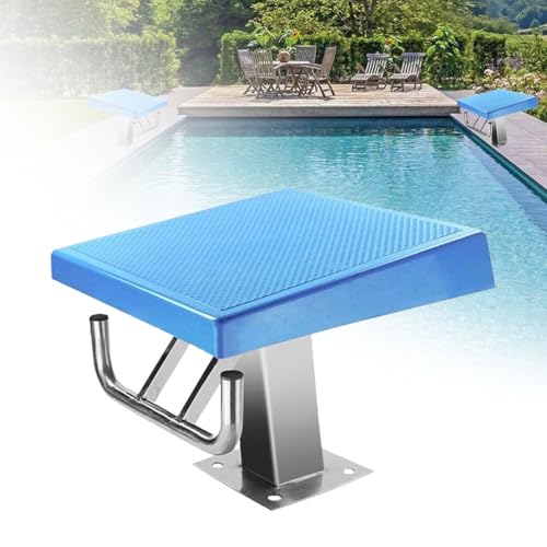 ShaaoTng 1 Stück Pool-Sprungplattform mit 273 kg Tragkraft – rutschfestes Sprungbrett, perfekt for Schwimmwettbewerbe und Training(Blue) von ShaaoTng