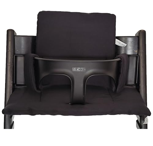 Shabany® Hochstuhl Sitzkissen 100% Bio Baumwolle | Classic Kissen Sitzbezug | Hochstuhlauflage | 2-teilig passend für Stokke Tripp Trapp Kinderhochstuhl |maschinenwaschbar | einfache Befestigung von Shabany