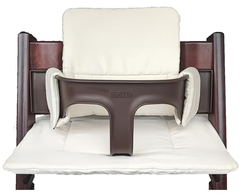 Shabany® Hochstuhl Sitzkissen 100% Bio Baumwolle | Classic Kissen Sitzbezug | Hochstuhlauflage | 2-teilig passend für Stokke Tripp Trapp Kinderhochstuhl |maschinenwaschbar | einfache Befestigung von Shabany