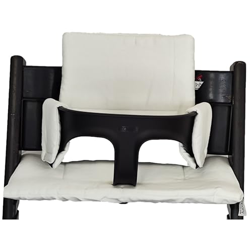 Shabany® Hochstuhl Sitzkissen 100% Bio Baumwolle | Classic Kissen Sitzbezug | Hochstuhlauflage | 2-teilig passend für Stokke Tripp Trapp Kinderhochstuhl |maschinenwaschbar | einfache Befestigung von Shabany