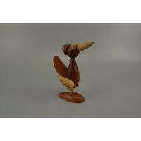 Flaschenöffner/Korkenzieher Zahnstocherhalter Vogel Teak Mid Century | Germany 60Er von ShabbRockRepublic