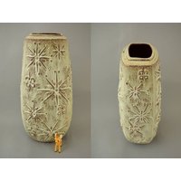 Vintage Bodenvase | Vase/Scheurich 263 46 Dekor Kosmos | West German Pottery 60Er von ShabbRockRepublic