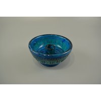 Vintage Kerzenhalter/Kerzenständer Bitossi Rimini Blue Aldo Londi 734 | Italy 60Er von ShabbRockRepublic