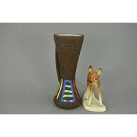 Vintage Vase/steuler 4141 2 Braun, Bunt West German Pottery | 60Er von ShabbRockRepublic