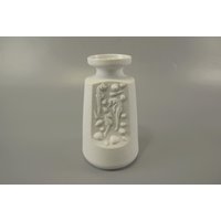 Weiße Vintage Op Art Vase/Bareuther Waldsassen Seepferdchen 234 | Germany 60Er von ShabbRockRepublic