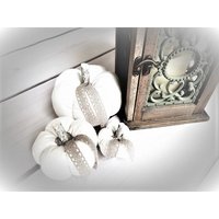 Kürbis-Set -White Pumpkin- Im Shabby-Chic - Gr. S Kürbis-Set -White Pumpkin- Im Shabby-Chic - Gr. S von ShabbyVintageHouseDE