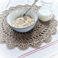 Rundes Jute - Tischset Florine Farmhouse Shabby Chic von ShabbyVintageHouseDE