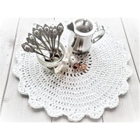 Tischset - Rund Adéle in Weiß Aus 100% Bw Tischset - Rund Adéle in Weiß Aus 100% Bw von ShabbyVintageHouseDE