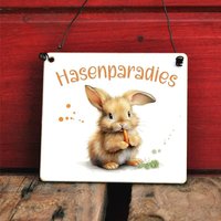 Hasenschild Für Den Hasenstall Hasenparadies Geschenkidee Haustier-Eltern Kleiner Nagetiere Hasen Kaninchen von Shabbyflair