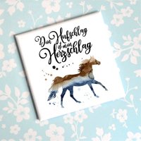 Magnet Mit Pferdespruch Für Reiter Dein Hufschlag Ist Mein Herzschlag von Shabbyflair