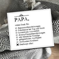 Metallschild Papa Vielen Dank Geschenkidee Zum Vatertag von Shabbyflair