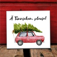 Schild Ä Tännschen Please Lustiger Weihnachtlicher Spruch Auf Denglisch von Shabbyflair