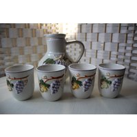 Keramik Set Krug Becher Vintage Keramik Set Krug Becher Vintage von Shabbyhome12