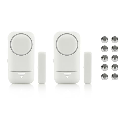 Shackcom 2pcs Fensteralarm Türalarm Selbstklebend Alarm Fenster 120dB mit Wireless Magnetsensor für Home Security Einbruchschutz Türalarmsensor mit Batterien Shackcom 2pcs Fensteralarm Türalarm Selbstklebend Alarm Fenster 120dB mit Wireless Magnetsensor für Home Security Einbruchschutz Türalarmsensor mit Batterien von Shackcom