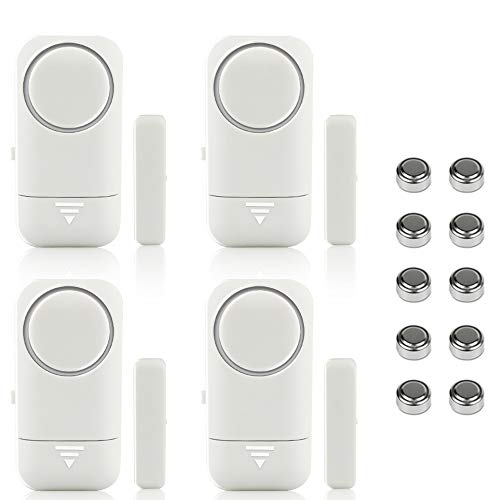 Shackcom 4pcs Fensteralarm Türalarm Selbstklebend Alarm Fenster 120dB mit Wireless Magnetsensor für Home Security Einbruchschutz Türalarmsensor mit Batterien Shackcom 4pcs Fensteralarm Türalarm Selbstklebend Alarm Fenster 120dB mit Wireless Magnetsensor für Home Security Einbruchschutz Türalarmsensor mit Batterien von Shackcom