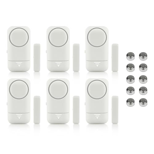 Shackcom 6pcs Fensteralarm Türalarm Selbstklebend Alarm Fenster 120dB mit Wireless Magnetsensor für Home Security Einbruchschutz Türalarmsensor mit Batterien Shackcom 6pcs Fensteralarm Türalarm Selbstklebend Alarm Fenster 120dB mit Wireless Magnetsensor für Home Security Einbruchschutz Türalarmsensor mit Batterien von Shackcom