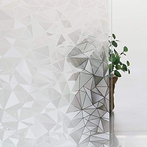 Shackcom Fensterfolie Sichtschutz Selbsthaftend 90x400cm Blickdicht Milchglasfolie Sichtschutzfolie Statisch Haftend Anti-UV Dekorfolie mit Polygon Muster für Küche Wohnzimme Badezimmer-J014 Shackcom Fensterfolie Sichtschutz Selbsthaftend 90x400cm Blickdicht Milchglasfolie Sichtschutzfolie Statisch Haftend Anti-UV Dekorfolie mit Polygon Muster für Küche Wohnzimme Badezimmer-J014 von Shackcom
