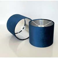 Neuer Luxus-Premium-Qualitäts-stoff in Petrolblauem Glamour-Samtstoff Mit Gebürstetem Metallics-Futterlampenschirm-Pendelleuchte-Schatten Mehreren von ShadesByWoodpecker