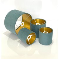 Neuer Luxus-Samtpolster-Samtlampenschirm Und Pendelleuchte Mit Metallpaneelen, Die Entenei-Samt Auskleiden Neuer Luxus-Samtpolster-Samtlampenschirm Und Pendelleuchte Mit Metallpaneelen, Die Entenei-Samt Auskleiden von ShadesByWoodpecker