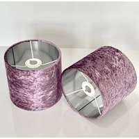 Neuer Luxusqualitätszerkleinerter Lila Samtstoff Mit Gebürstetem Metallics Futter Lampenschirm Pendelleuchte Schatten in Mehreren Größen von ShadesByWoodpecker