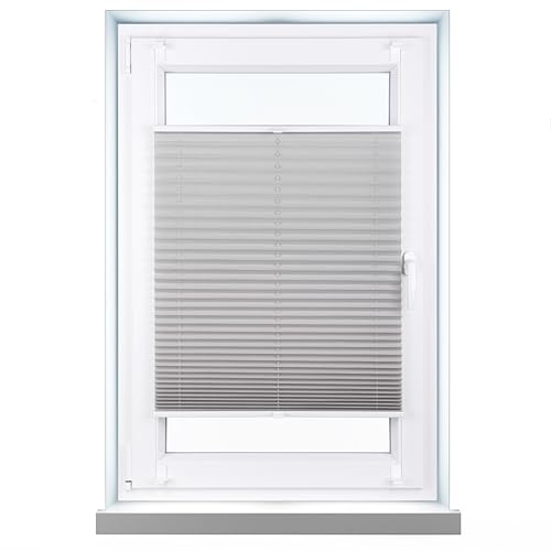 Shadoo Home® Plissee ZUM KLEBEN nach maß | 23 Farben | Breite 30-129cm | Höhe 50-230cm | Blickdicht und Lichtdurchlässig Plissee für Fenster & Balkontür - Angepasste Breite alle 1 cm von Shadoo Home