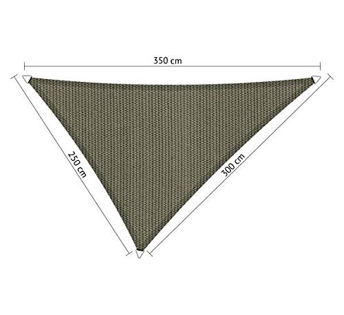 Shadow Comfort Schattensegel Sonnenschutz Wasserdurchlässig HDPE Gartenmarkise für Außen Garten Terrasse UV Block - Dreieck 2,5x3x3,5m - Desert Storm von Shadow Comfort
