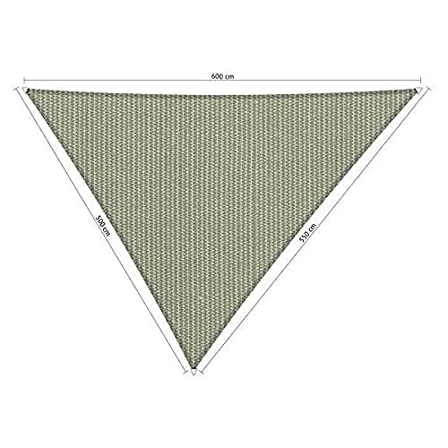 Shadow Comfort Schattensegel Sonnenschutz Wasserdurchlässig HDPE Gartenmarkise für Außen Garten Terrasse UV Block - Dreieck 5x5,50x6m - Moonstone Green von Shadow Comfort