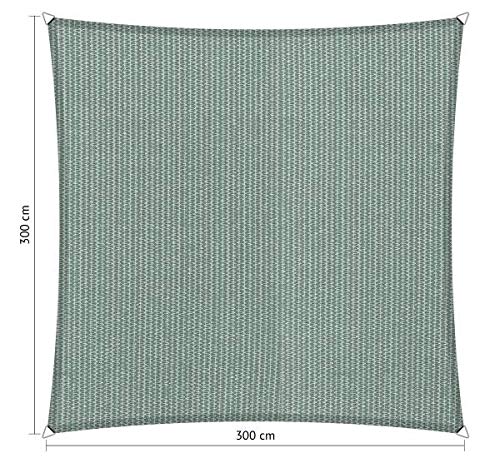 Shadow Comfort Schattensegel Sonnenschutz Wasserdurchlässig HDPE Gartenmarkise für Außen Garten Terrasse UV-Block - Quadrat 3x3m - Country Blue von Shadow Comfort
