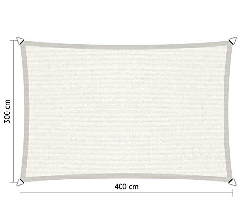 Shadow Comfort Schattensegel Sonnenschutz Wasserdurchlässig HDPE Gartenmarkise für Außen Garten Terrasse UV-Block - Rechteck 3x4m - Arctic White Shadow Comfort Schattensegel Sonnenschutz Wasserdurchlässig HDPE Gartenmarkise für Außen Garten Terrasse UV-Block - Rechteck 3x4m - Arctic White von Shadow Comfort