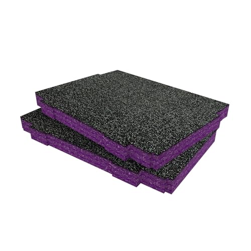 Shadow Foam Einsatz-Set, kompatibel mit Makpac-Modulsystemen, Schneiden und Abziehen von Schaumstoff für die Organisation von Werkzeugkästen (lila, 30 mm) von Shadow Foam