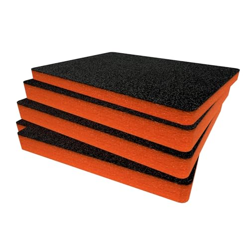 Shadow Foam Insert Pack Made for Peli 1560 - Cut and Peel Foam Inserts for Peli Cases | Camera Storage, Photography Organization, Orange / 50mm von Shadow Foam