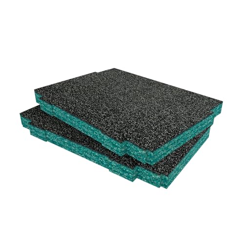 Shadow Foam – Makpac-Einsatz [Doppelpack] Anpassbarer Schaumstoff für Makpac Modular Systeme | Ideal für Lean, 5S, Kaizen & Custom Organizer (30mm, Blaugrün) von Shadow Foam