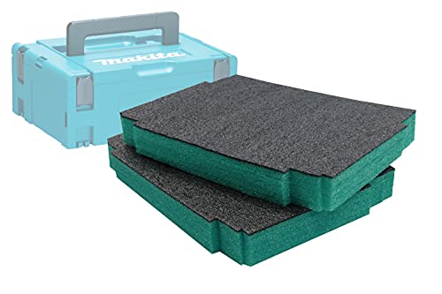 Shadow Foam – Makpac Einsatz [Doppelpack] Anpassbarer Schaumstoff für Makpac Modular-Systeme | Ideal für Lean, 5S, Kaizen & Custom Organizer (50 mm, Blaugrün) von Shadow Foam